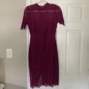 Lulu’s lace maroon dress